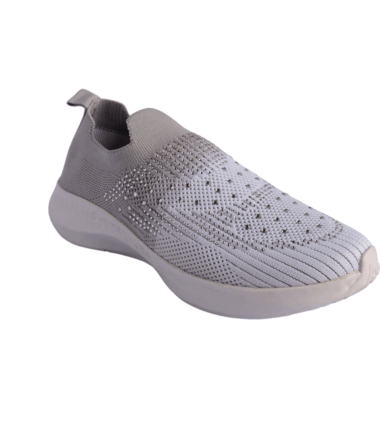 zapatillas elastizadas gris combinado